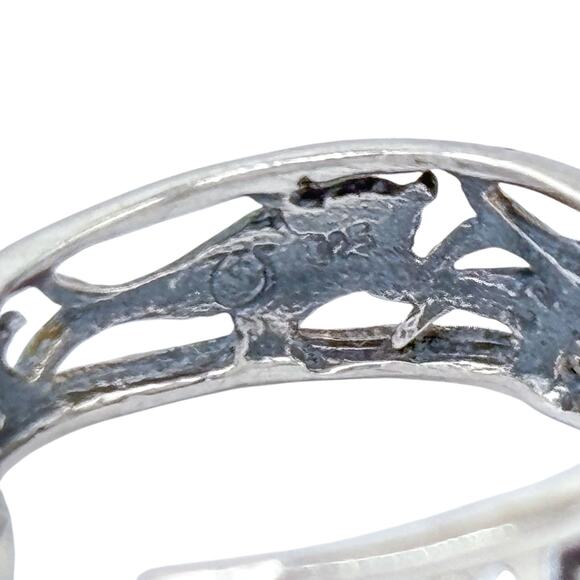 Vintage Shube Sterling Silver 925 Dolphin Cutout Open-Back Toe Ring Size 4 - Picture 7 of 10